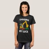 Graben Luck St Patricks Day Leprechaun Bagger T-Shirt (Vorne ganz)