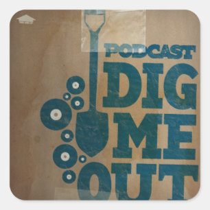 Graben Sie mich heraus klassisches Logo-glatter Quadratischer Aufkleber