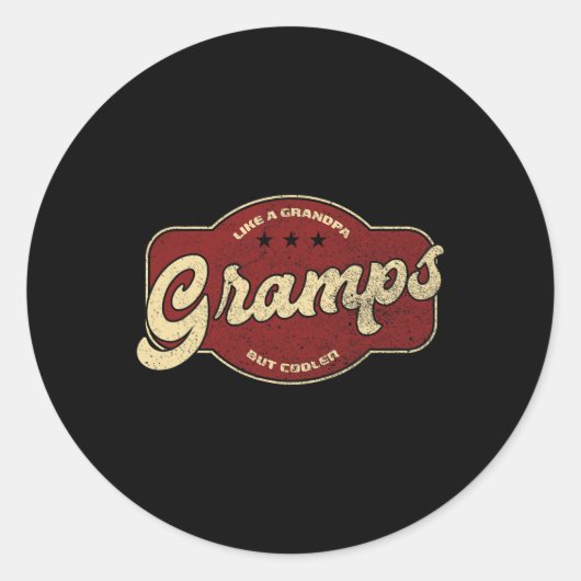 Gräben wie ein Opa, aber Cooler Runder Aufkleber (Vorderseite)