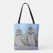 Grabende Eulenkinder Tasche (Rückseite)