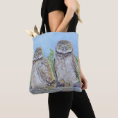 Grabende Eulenkinder Tasche (Von Nahem)
