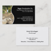 Gräber auf felsigem Gebäudestandort Visitenkarte (Vorne/Hinten)