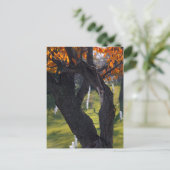 Gräber durch die Bäume Postkarte (Stehend Vorderseite)