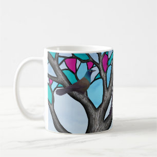 Gräber im gefärbten Glasbaum Kaffeetasse