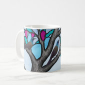 Gräber im gefärbten Glasbaum Kaffeetasse (Vorderseite Links)