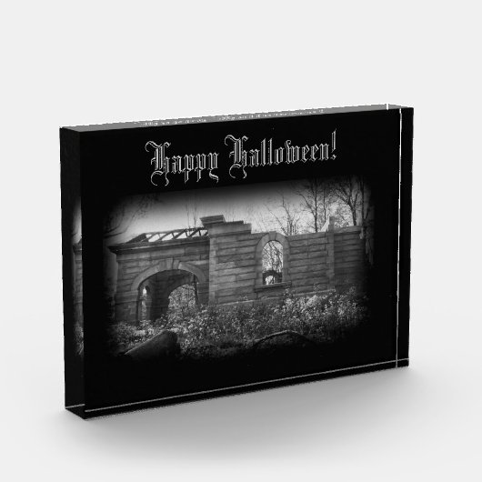 Gräber Ruin Happy Halloween Fotoblock (Links)