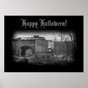 Gräber Ruin Happy Halloween Poster