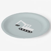 Gräberbau Geburtstagspartei Minimalplatte Pappteller (Schrägansicht)