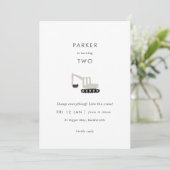 Gräberbau Party Minimaler Geburtstag Einladung (Stehend Vorderseite)