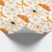 Gräberliche Halloween Kürbislaterne Fledermäuse We Geschenkpapier (Ecke)