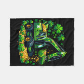 Grabglück Shamrock St Patricks Bagger Kinder B Fleecedecke (Vorderseite (Horizontal))