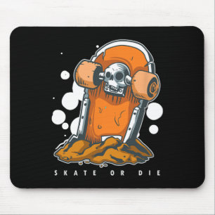 Grabmal Schädel Toter Skater Skate Sterben Skatebo Mousepad