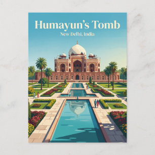 Grabmal von Humayun Indien Postkarte