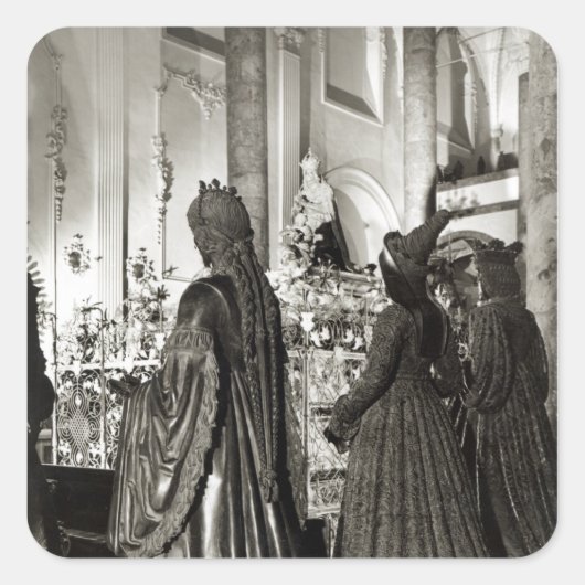 Grabmal von Maximilian I Quadratischer Aufkleber (Vorderseite)