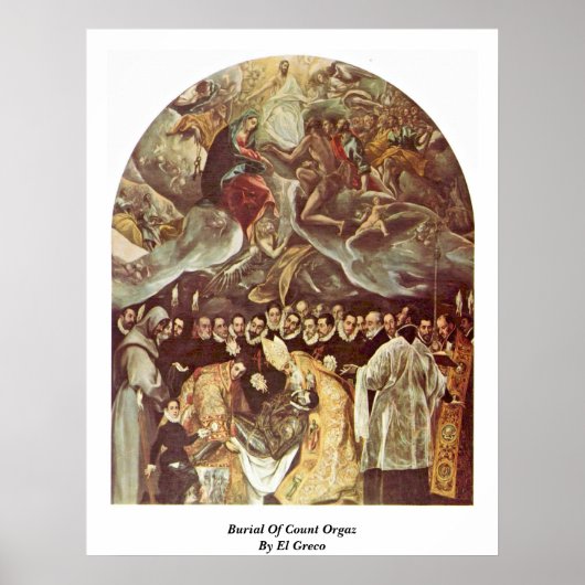Grabmal von Orgaz durch El Greco Poster (Vorne)