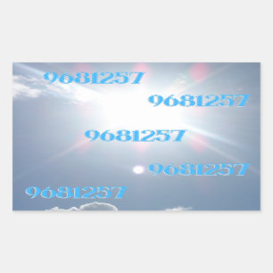 Grabovoi 9681257 Zahlen im Sky Rechteckiger Aufkleber