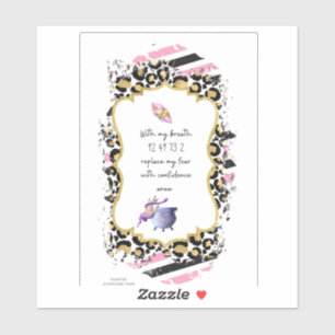 Grabovoi Zahlen für die Freiheit vor Angst Aufkleber