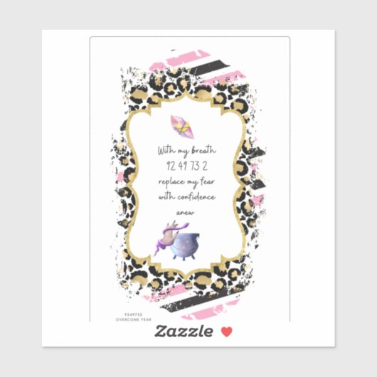 Grabovoi Zahlen für die Freiheit vor Angst Aufkleber (Blatt)