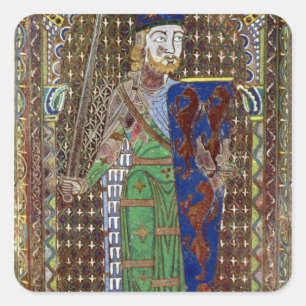 Grabplakette von Geoffrey Plantagenet Quadratischer Aufkleber