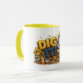 Grab's an! Lustiger Bagger-Bau-Becher Tasse (Vorderseite Links)