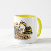 Grab's an! Lustiger Bagger-Bau-Becher Tasse (VorderseiteRechts)
