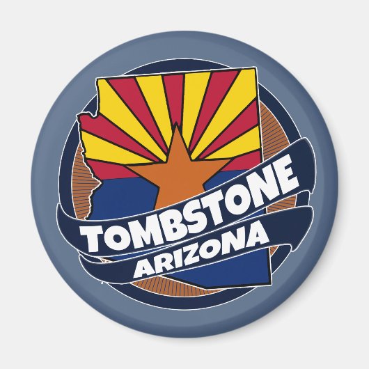 Grabstein Arizona-Fahnemagnet Magnet (Vorne)