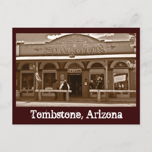Grabstein Arizona Postkarte von Big Nose Kate (Vorderseite)