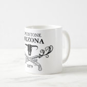 Grabstein-Arizonawilde Westkaffeetasse Kaffeetasse (VorderseiteRechts)