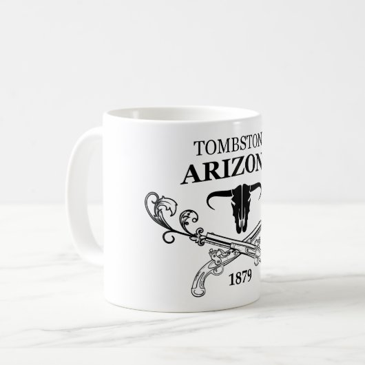 Grabstein-Arizonawilde Westkaffeetasse Kaffeetasse (Vorderseite Links)