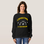 Grabstein Az Est ich bin deine Huckleberry Sweatshirt (Vorne ganz)