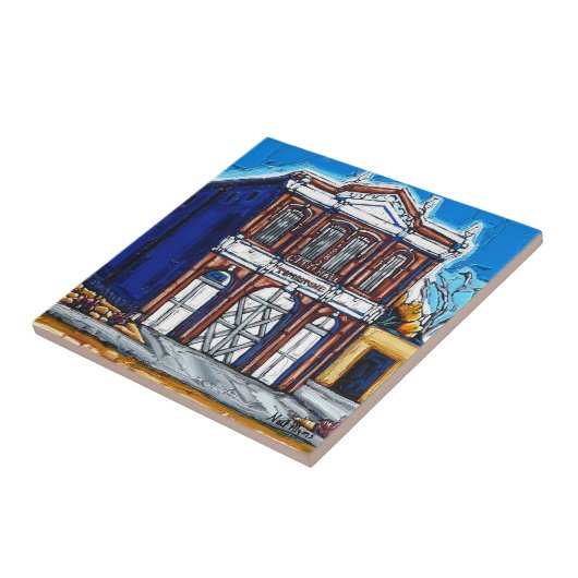 Grabstein City Hall Tile Fliese (Seite)