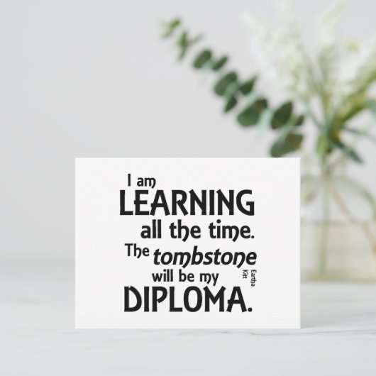 Grabstein Diploma Postkarte (Stehend Vorderseite)