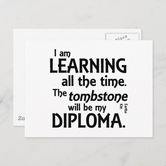 Grabstein Diploma Postkarte (Vorne/Hinten)