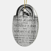 Grabstein Edgar Allan Poe. Gruselige Keramik Ornament (Links)