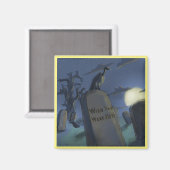 Grabstein Einladung Lustiger Halloween Magnet (Vorderseite/Rückseite)