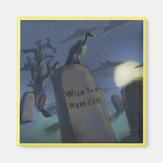 Grabstein Einladung Lustiger Halloween Magnet (Vorne)