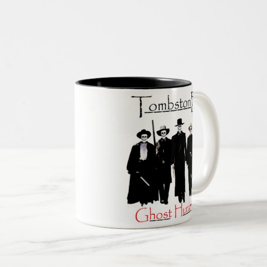 Grabstein-Geist-Jäger-Tasse Zweifarbige Tasse (VorderseiteRechts)