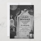 Grabstein Graveyard Halloween-Party Einladung (Vorderseite)