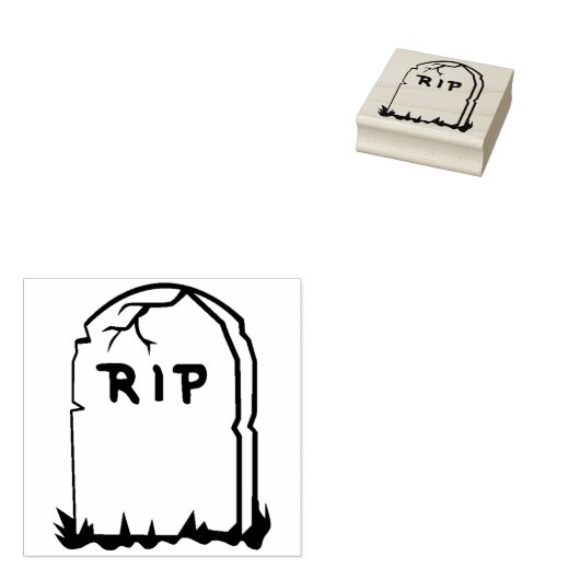 Grabstein Gummistempel (Stempel)