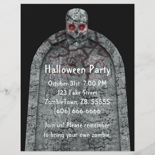 Grabstein - Halloween-Flyer Flyer (Vorne)