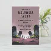 Grabstein Halloween-Party Einladung (Stehend Vorderseite)