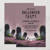 Grabstein Halloween-Party Einladung (Vorne/Hinten)