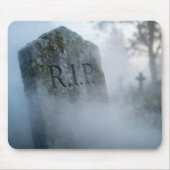 Grabstein im Nebel Mousepad (Vorne)