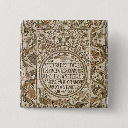 Grabstein mit einem Epitaphen Button (Vorderseite)