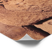 Grabstein mit einem Fischerboot Poster (Ecke)