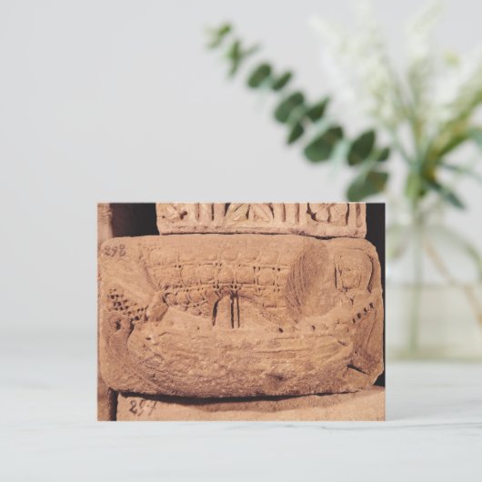 Grabstein mit einem Fischerboot Postkarte (Stehend Vorderseite)