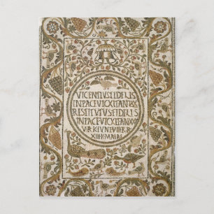 Grabstein mit Epitaph Postkarte