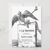 Grabstein RIP Zwanziger 20er Funny 30th Birthday Einladung (Vorderseite)