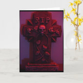 Grabstein rote Karte (Gelbe Blume)