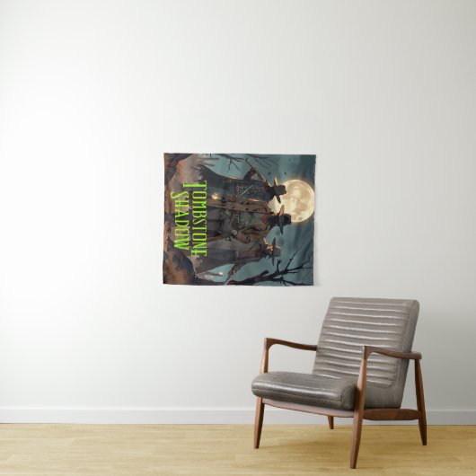 Grabstein Shadow Tapestry #1 Wandteppich (Beispiel (Horizontal))